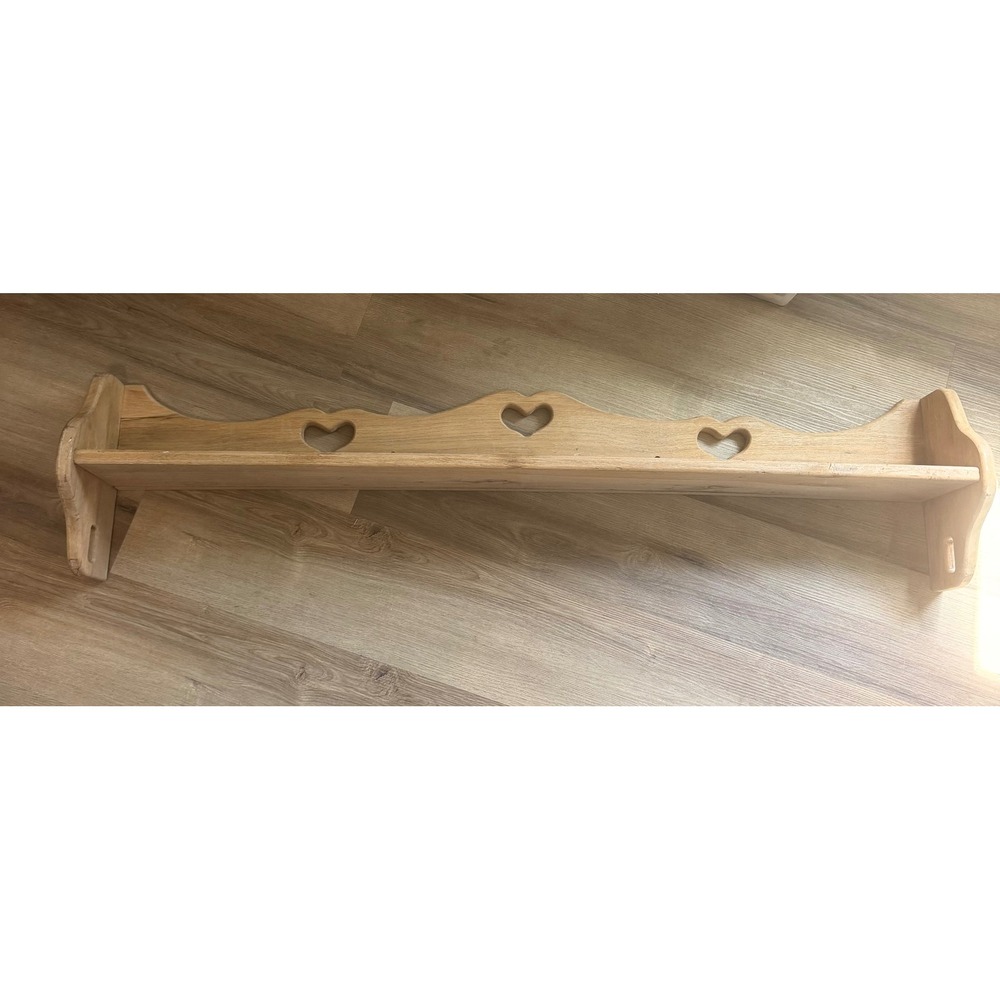 Vintage Wooden Heart Shelf